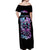 Rose Skull Off Shoulder Maxi Dress Stuck Between IDK IDC And IDGAF