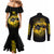 Sunflower Jeep Couples Matching Mermaid Dress and Long Sleeve Button Shirt American Flag Sunflower Jeep