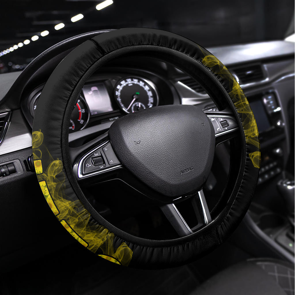 Sunflower Jeep Steering Wheel Cover American Flag Sunflower Jeep