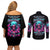 Lady Skull Couples Matching Off Shoulder Short Dress and Long Sleeve Button Shirt The Good Girl In Me Got Tired Of The Bullshit