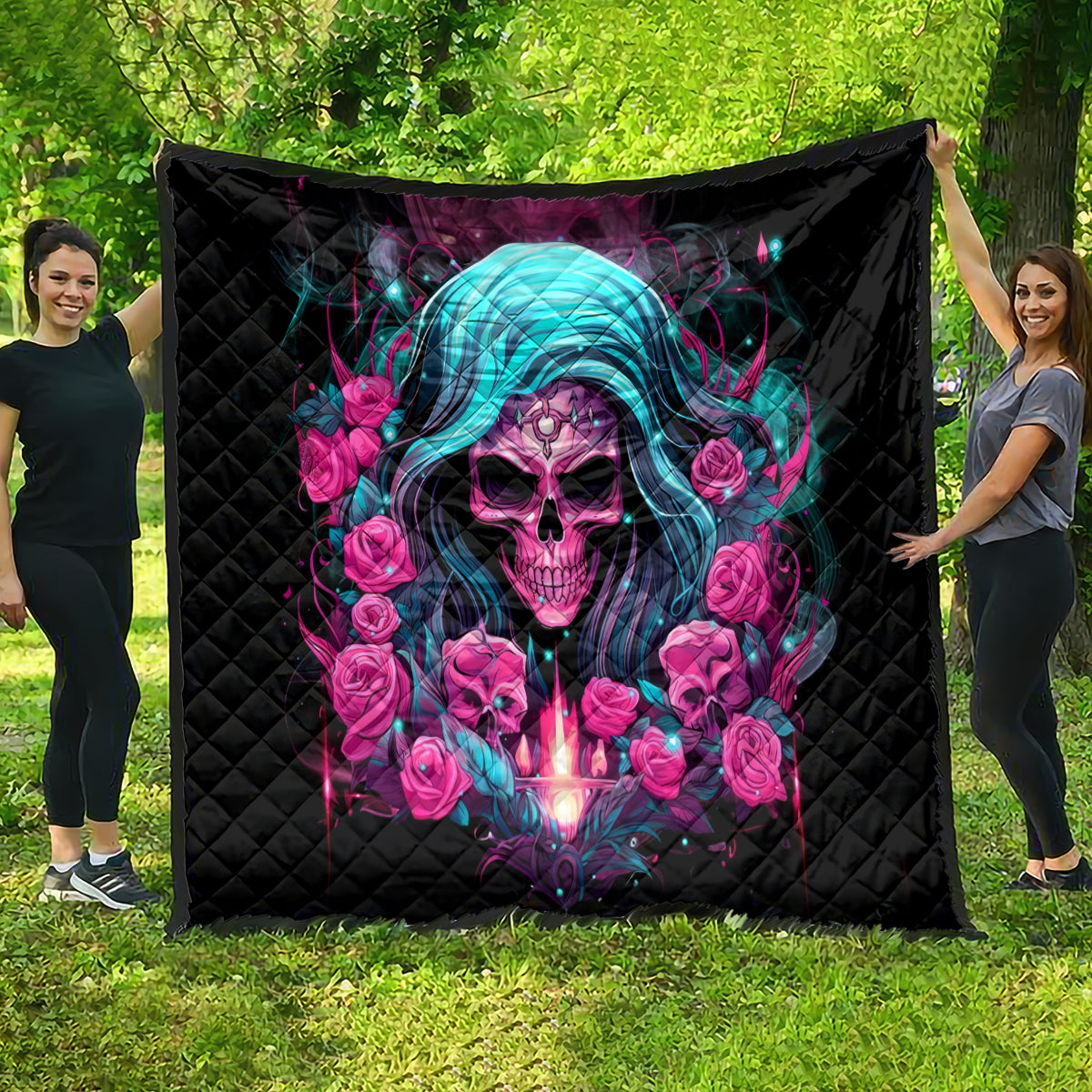 Lady Skull Quilt The Good Girl In Me Got Tired Of The Bullshit