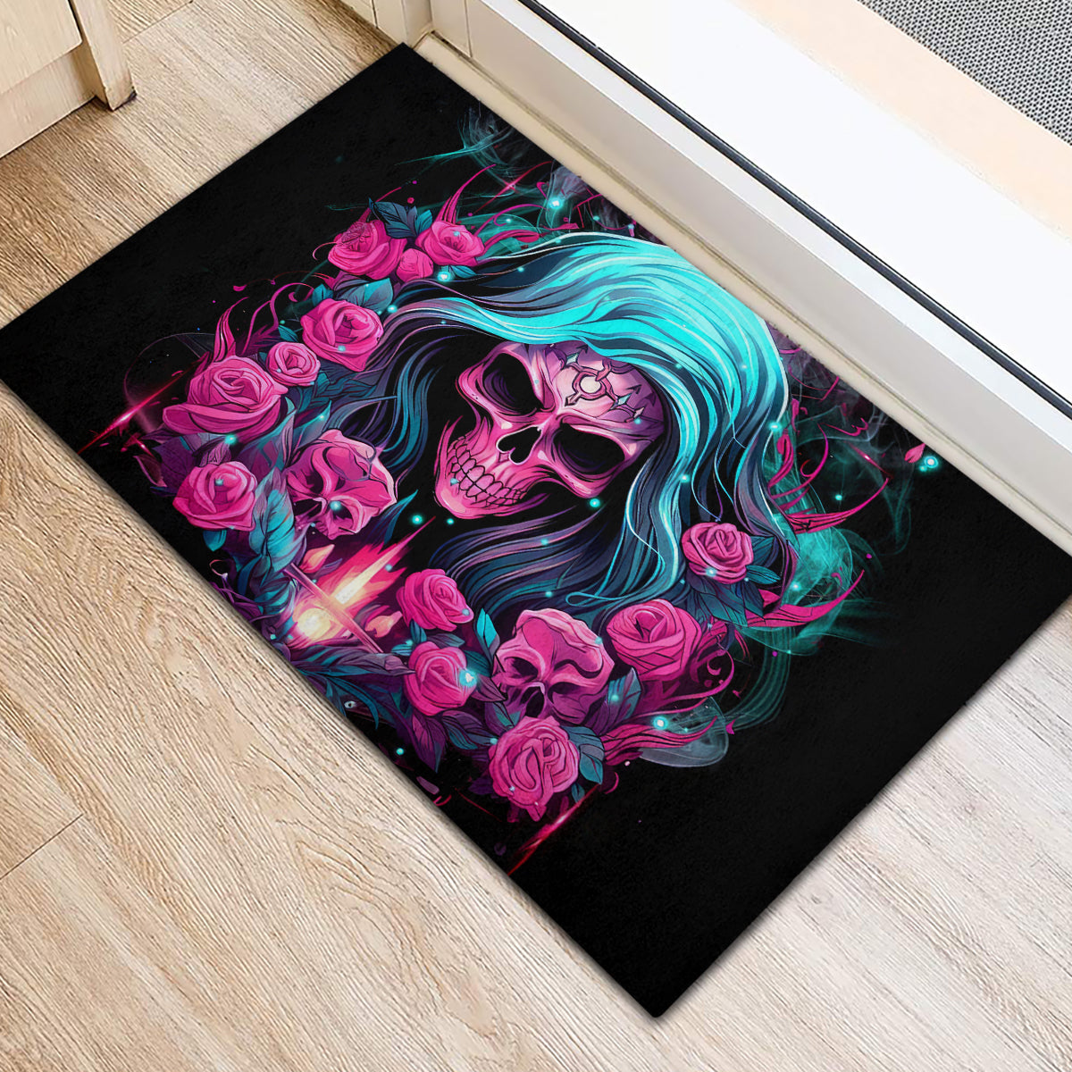 Lady Skull Rubber Doormat The Good Girl In Me Got Tired Of The Bullshit