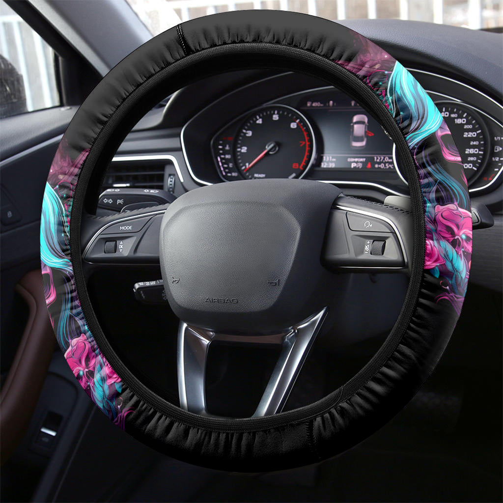 Lady Skull Steering Wheel Cover The Good Girl In Me Got Tired Of The Bullshit
