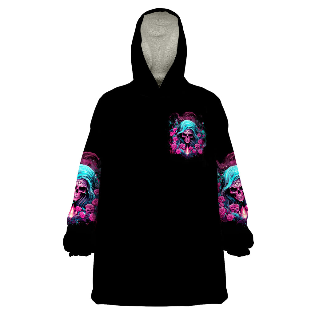 Lady Skull Wearable Blanket Hoodie The Good Girl In Me Got Tired Of The Bullshit