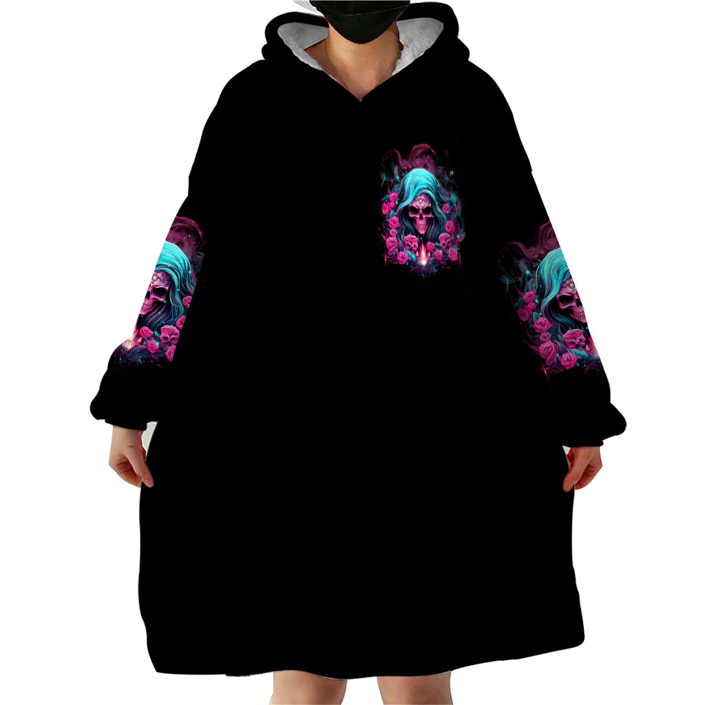 Lady Skull Wearable Blanket Hoodie The Good Girl In Me Got Tired Of The Bullshit
