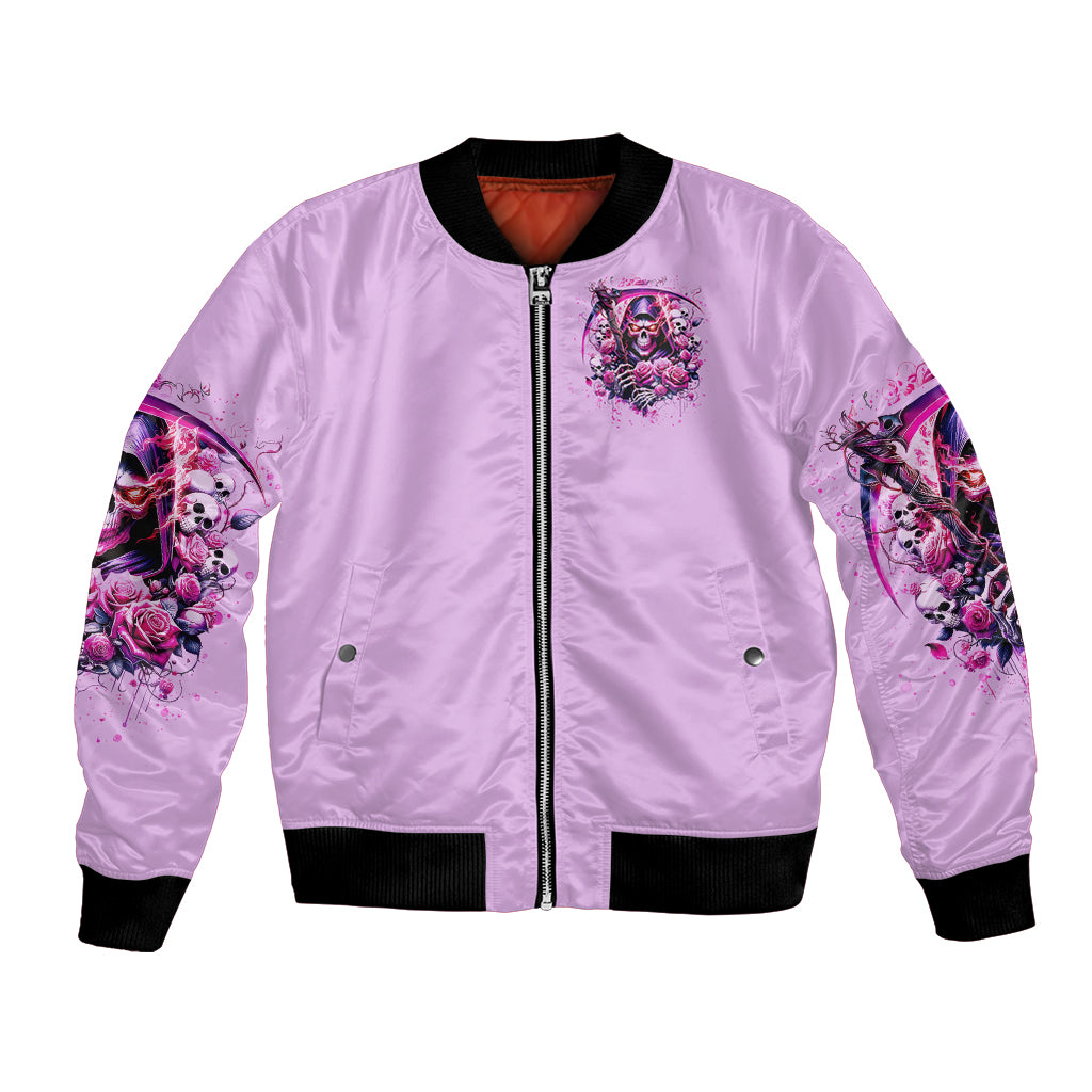 Reaper Skull Bomber Jacket Warning This Tattooed Girl Doesn't Play Well With Stupid People