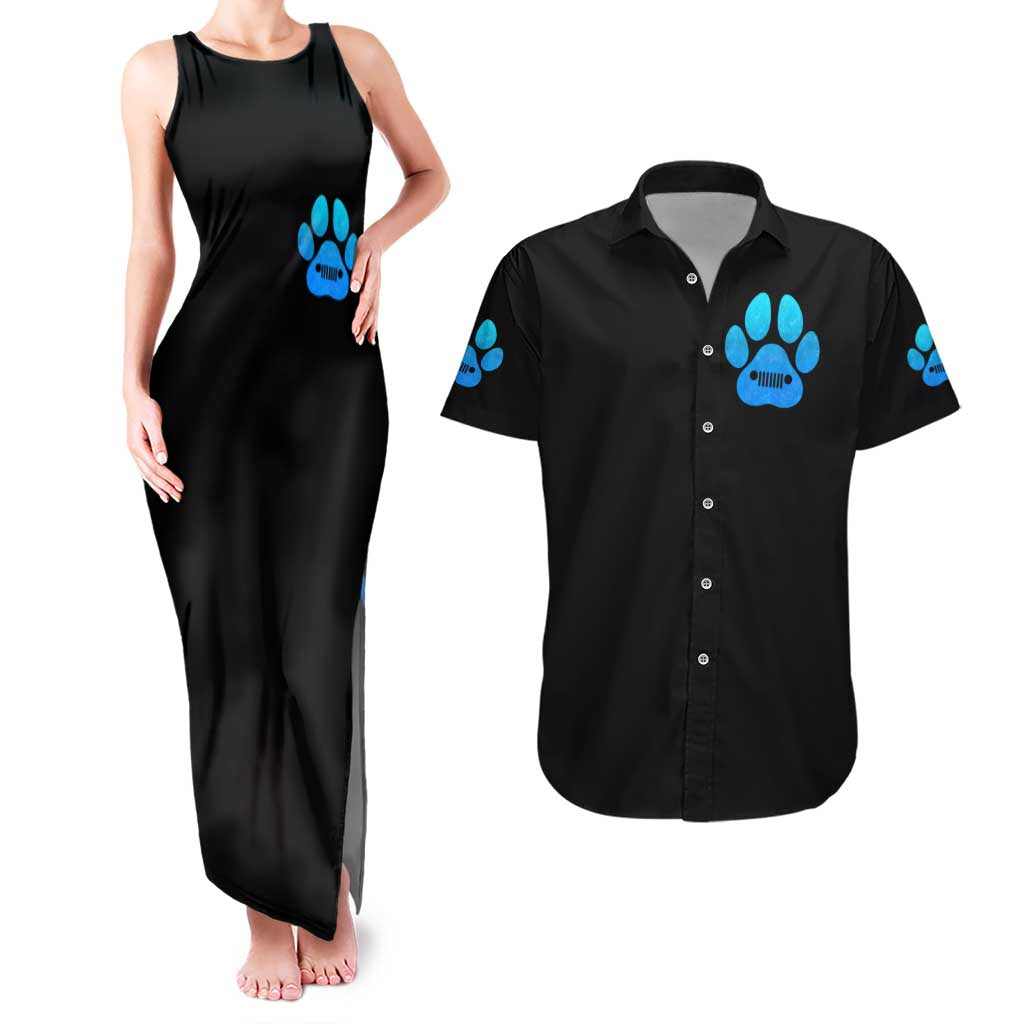 Jeep Life Couples Matching Tank Maxi Dress and Hawaiian Shirt You & Me And The Dogs DT01