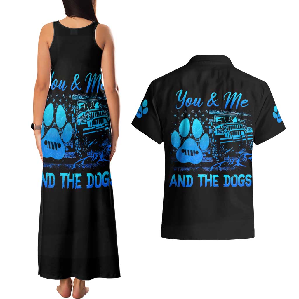 Jeep Life Couples Matching Tank Maxi Dress and Hawaiian Shirt You & Me And The Dogs DT01