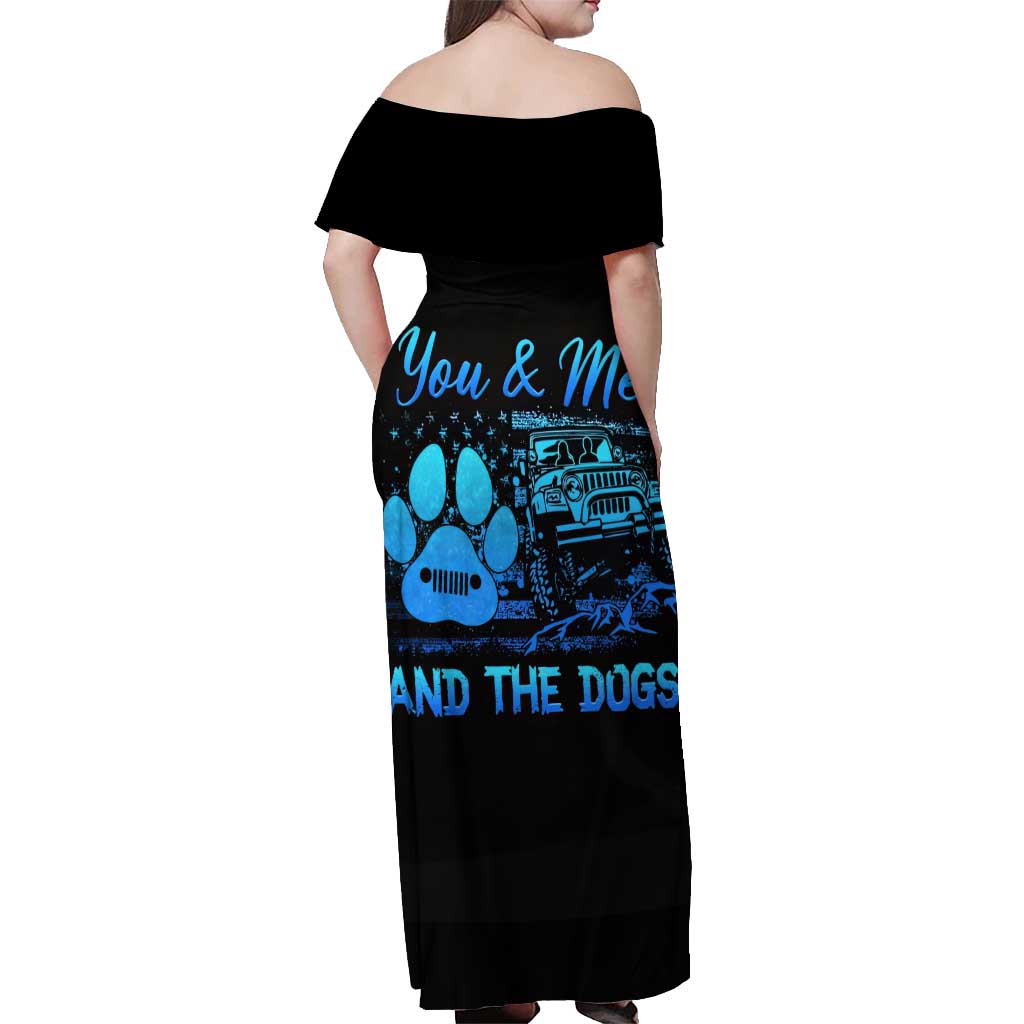 Jeep Life Off Shoulder Maxi Dress You & Me And The Dogs DT01
