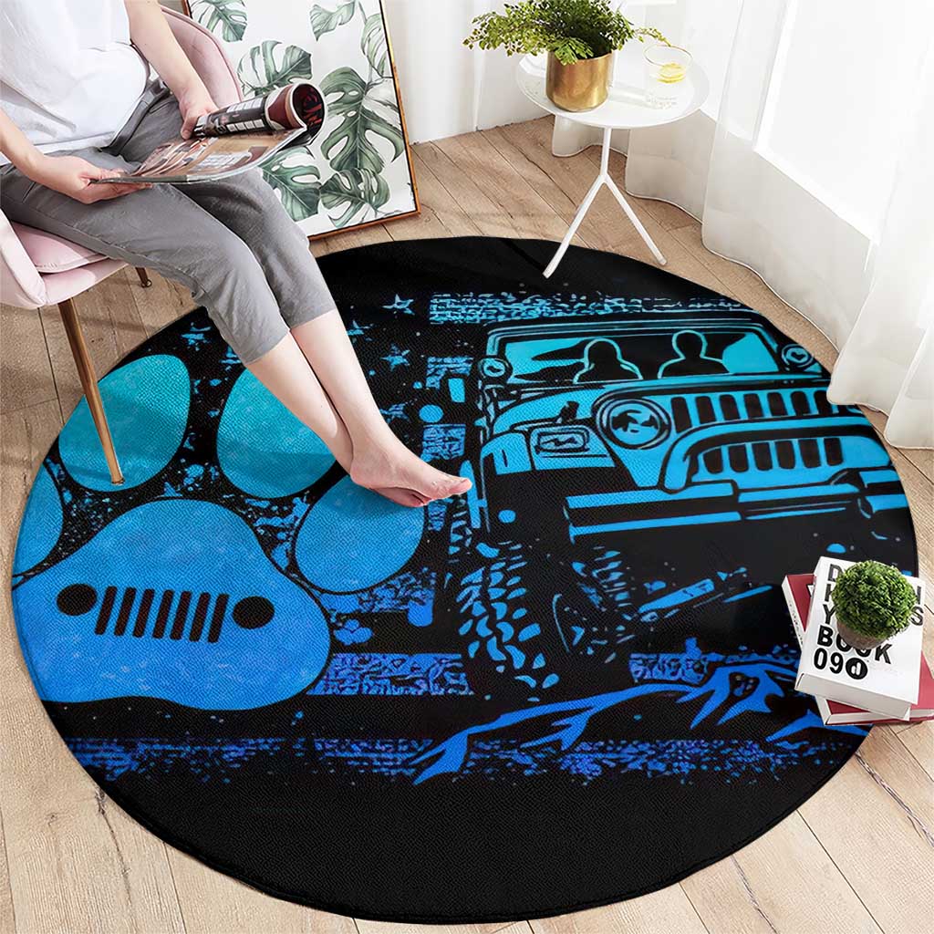 Jeep Life Round Carpet You & Me And The Dogs DT01