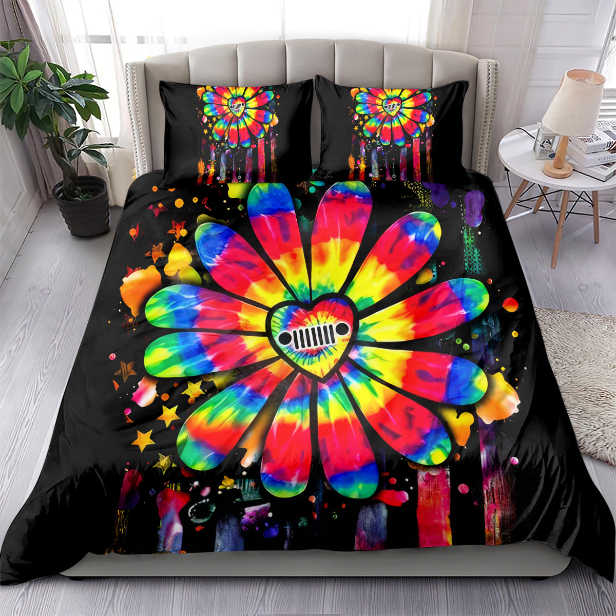 Hippie Jeep Bedding Set Daisy Jeep Girl