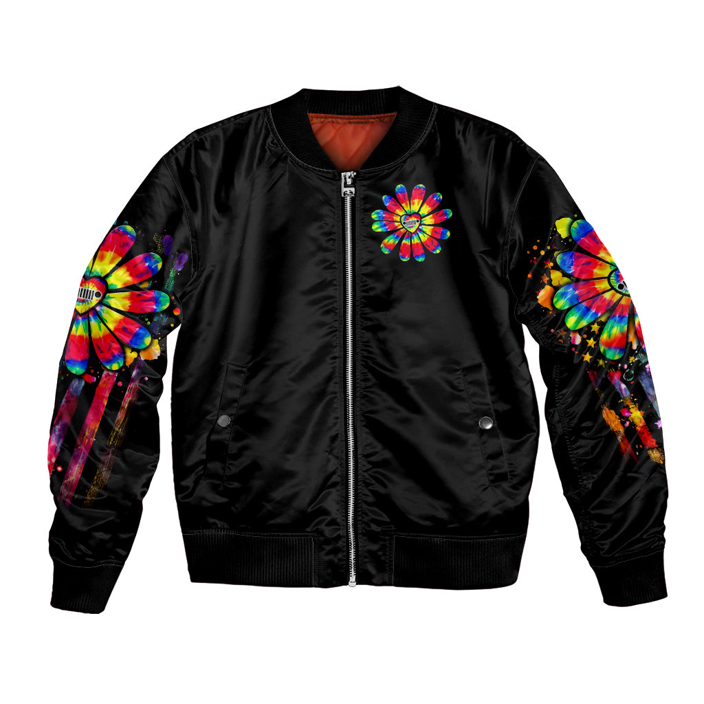 Hippie Jeep Bomber Jacket Daisy Jeep Girl