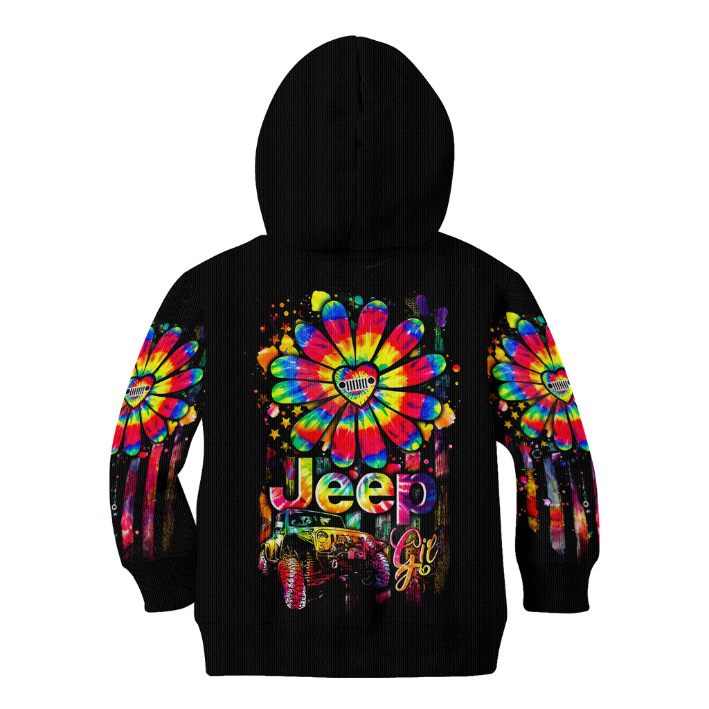 Hippie Jeep Kid Hoodie Daisy Jeep Girl