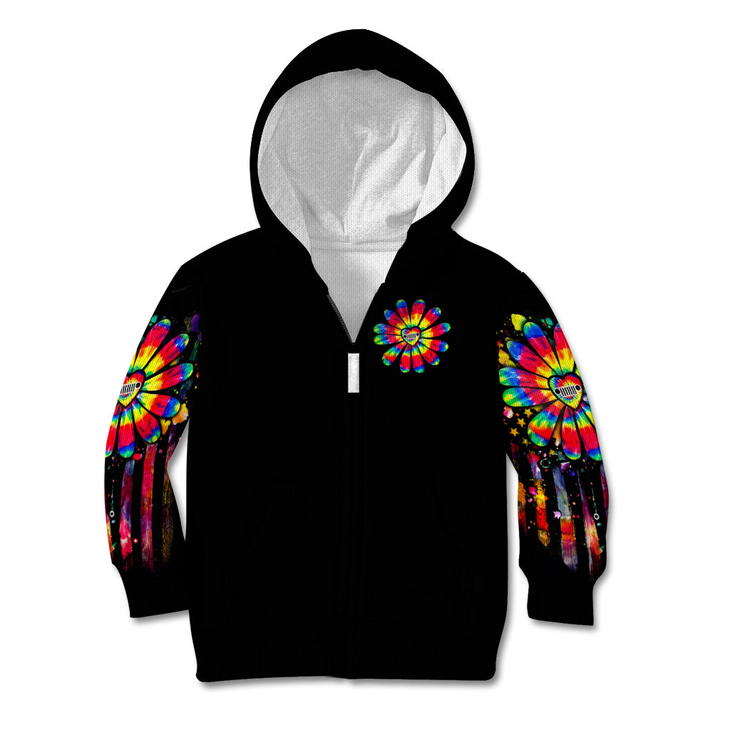 Hippie Jeep Kid Hoodie Daisy Jeep Girl