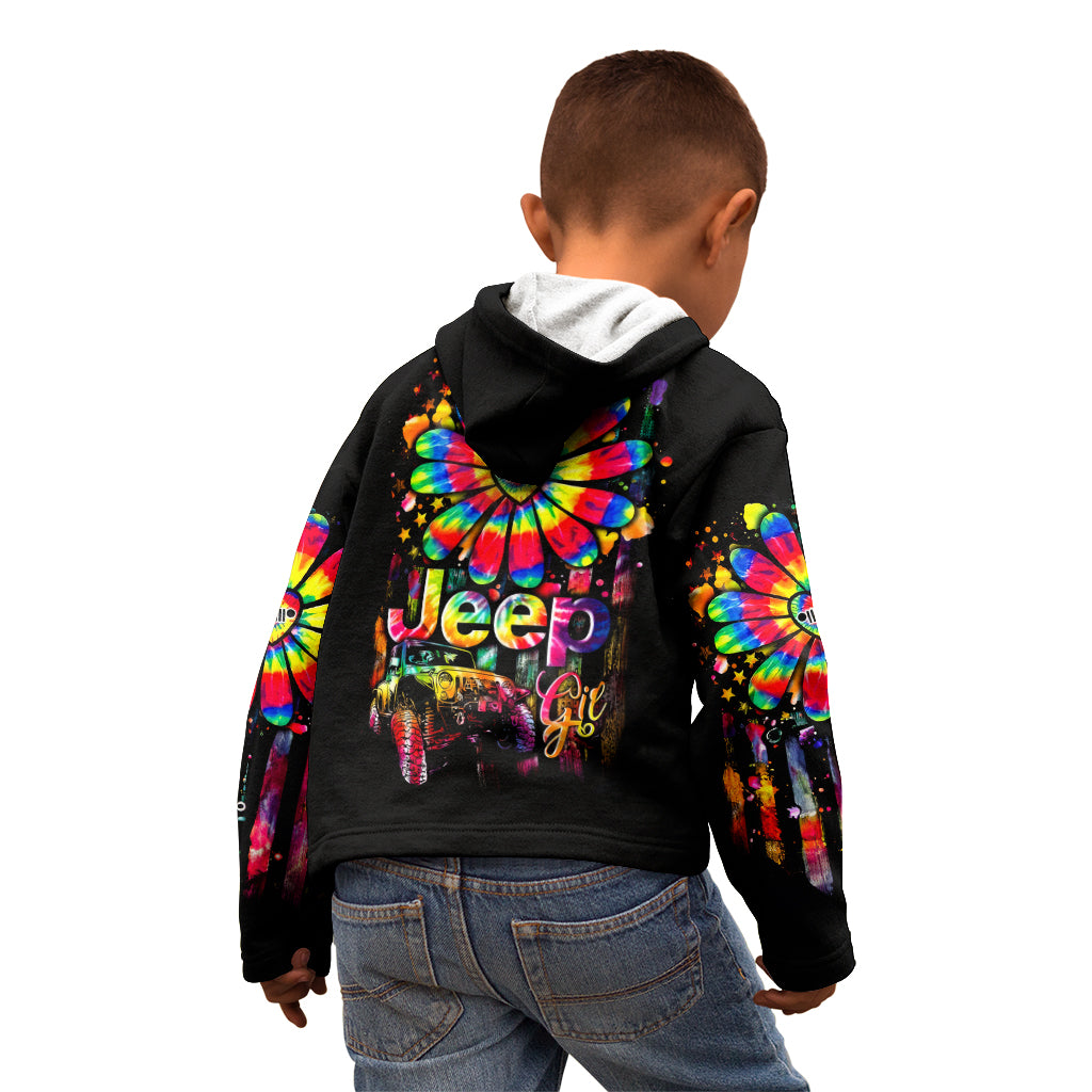 Hippie Jeep Kid Hoodie Daisy Jeep Girl