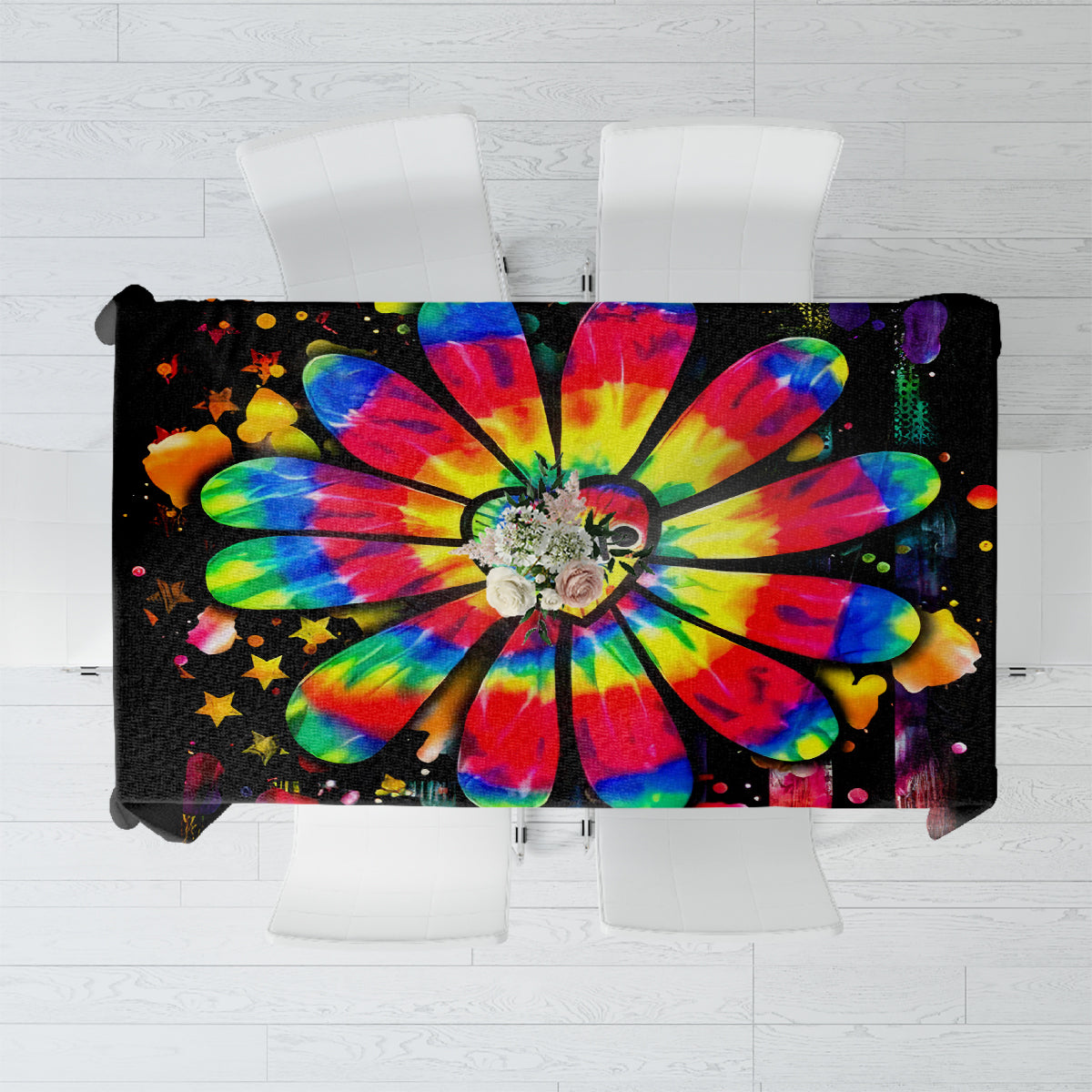 Hippie Jeep Tablecloth Daisy Jeep Girl