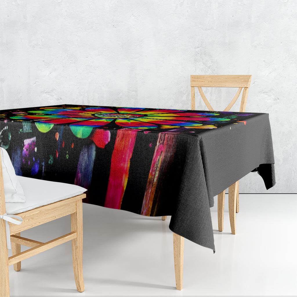Hippie Jeep Tablecloth Daisy Jeep Girl