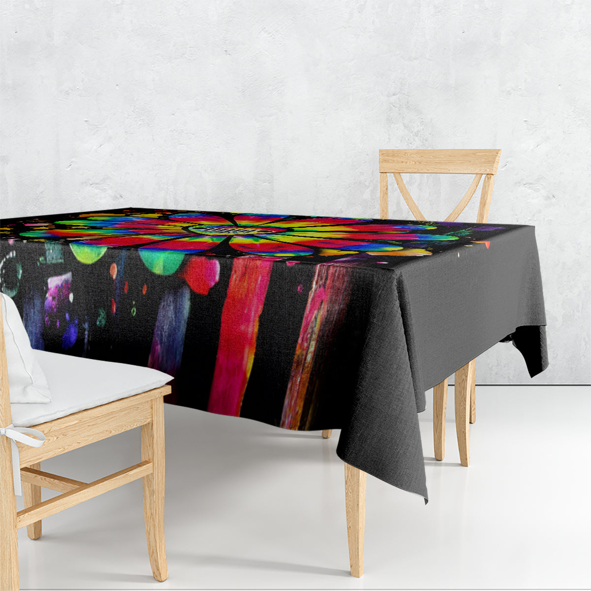 Hippie Jeep Tablecloth Daisy Jeep Girl