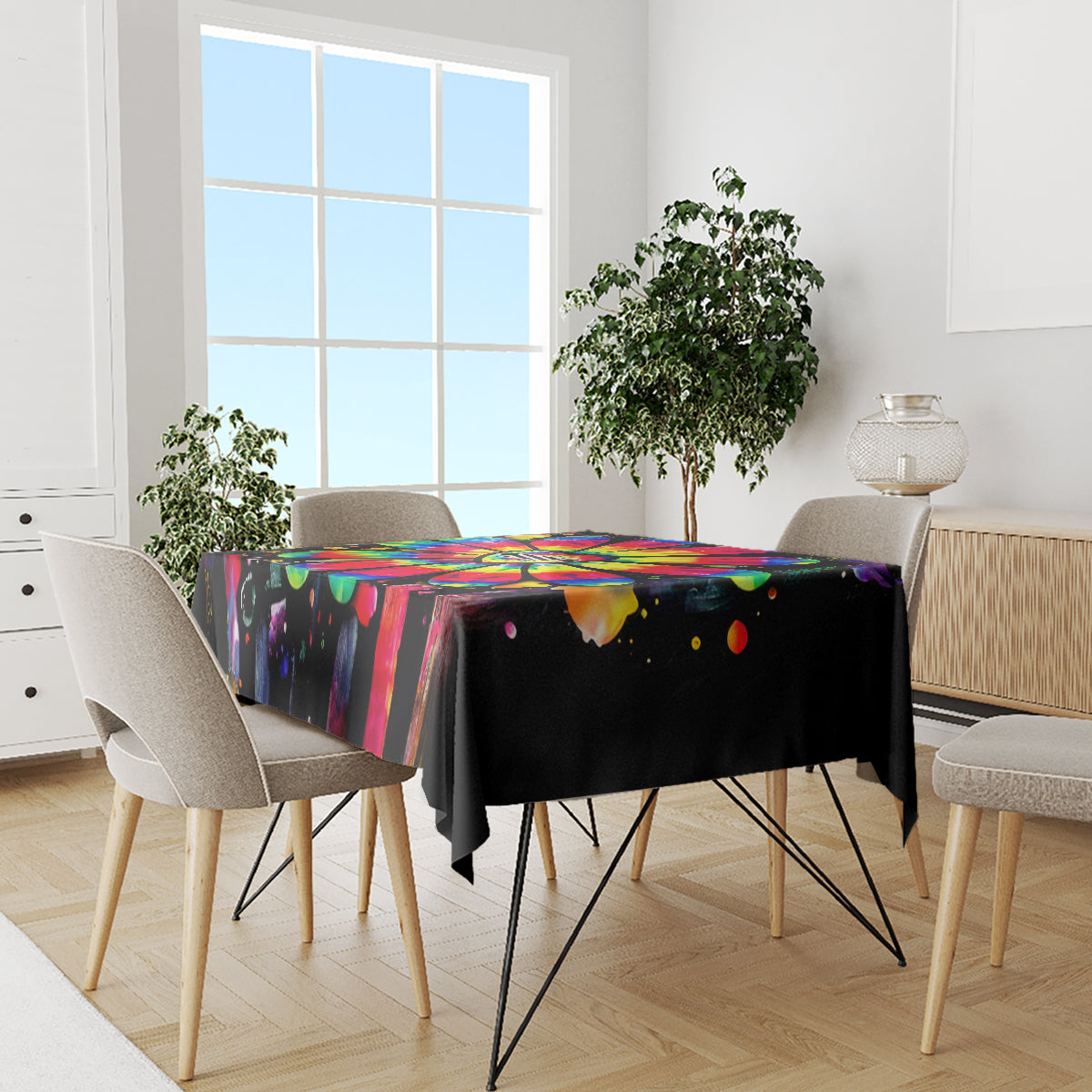 Hippie Jeep Tablecloth Daisy Jeep Girl