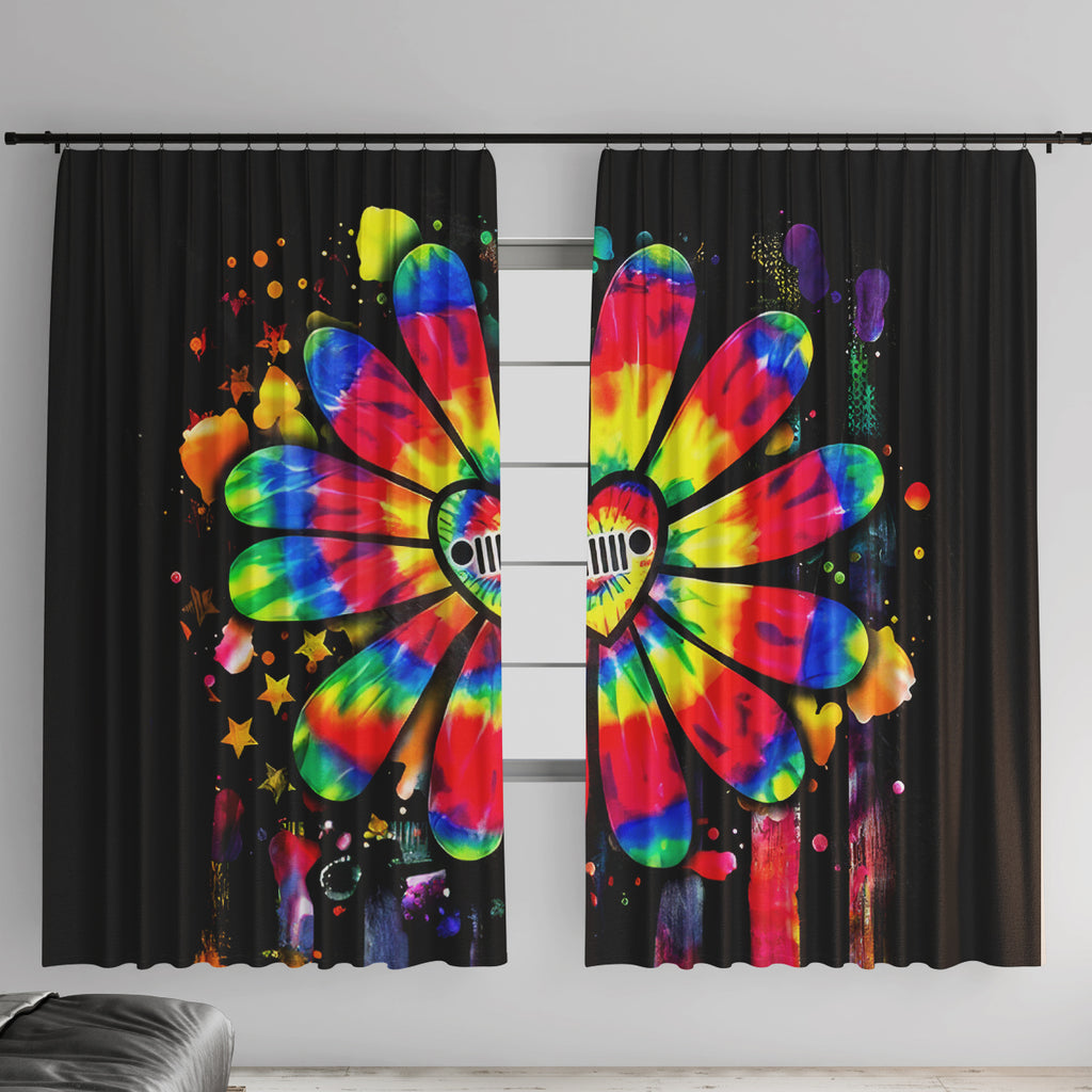 Hippie Jeep Window Curtain Daisy Jeep Girl