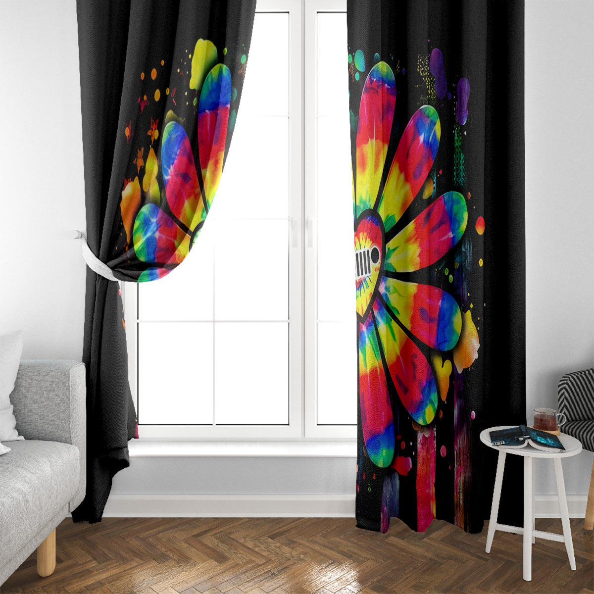 Hippie Jeep Window Curtain Daisy Jeep Girl