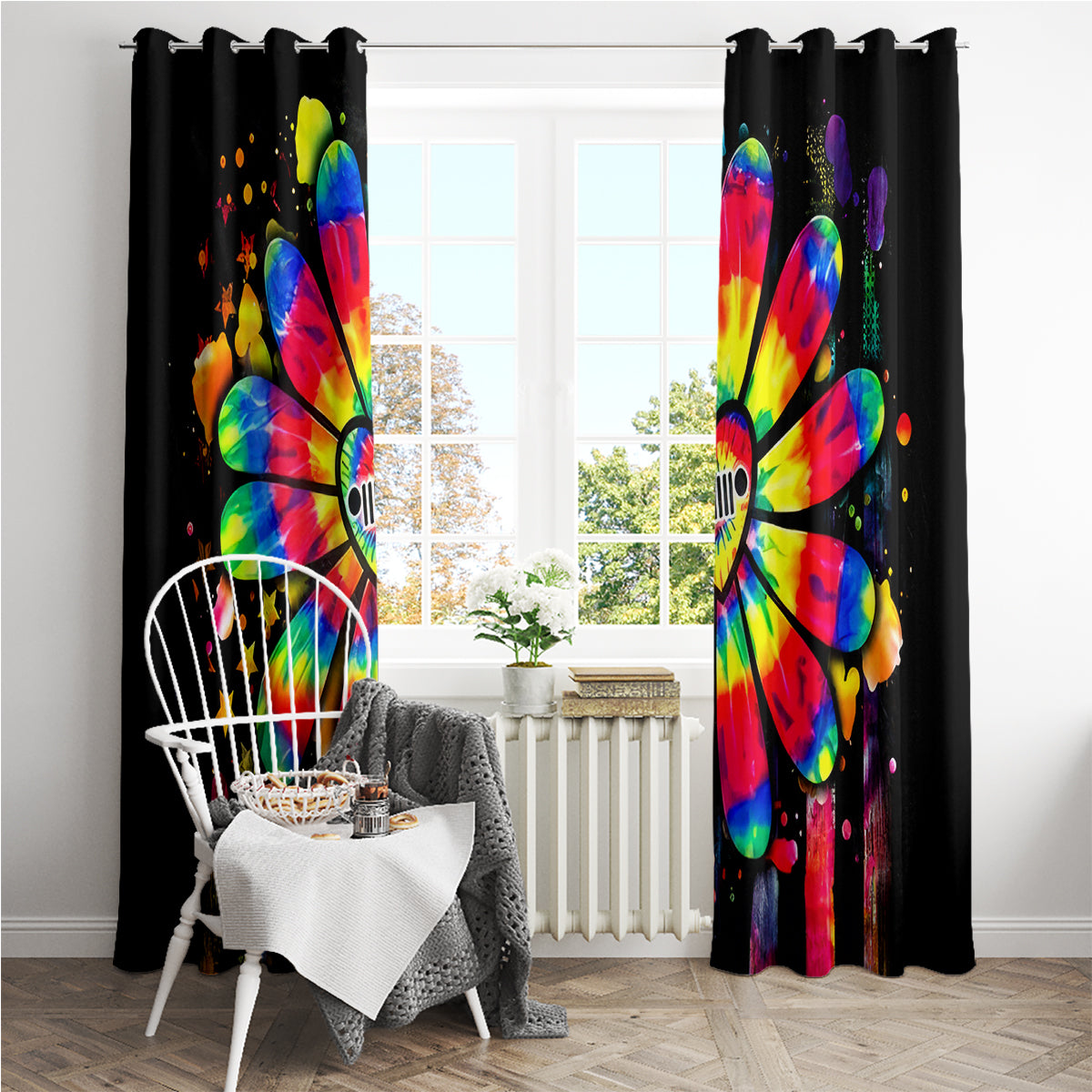 Hippie Jeep Window Curtain Daisy Jeep Girl