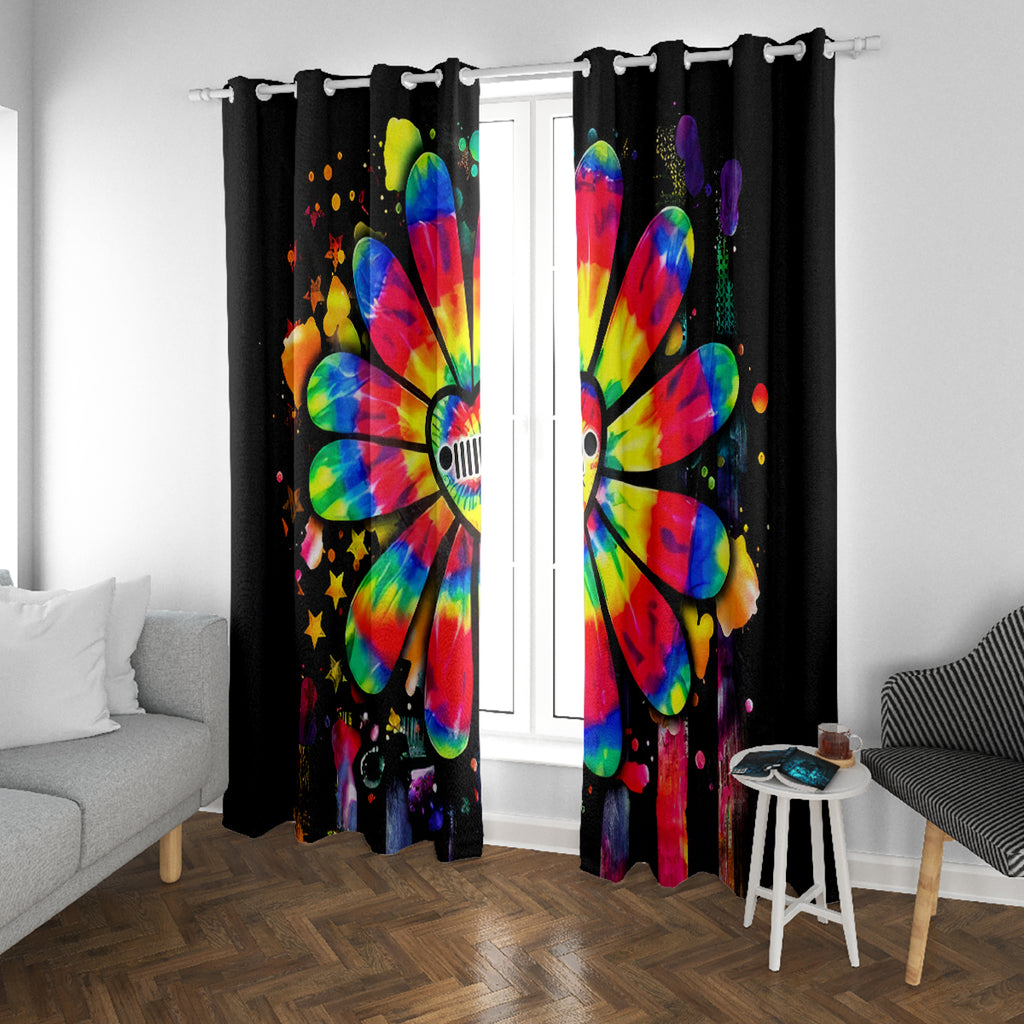 Hippie Jeep Window Curtain Daisy Jeep Girl