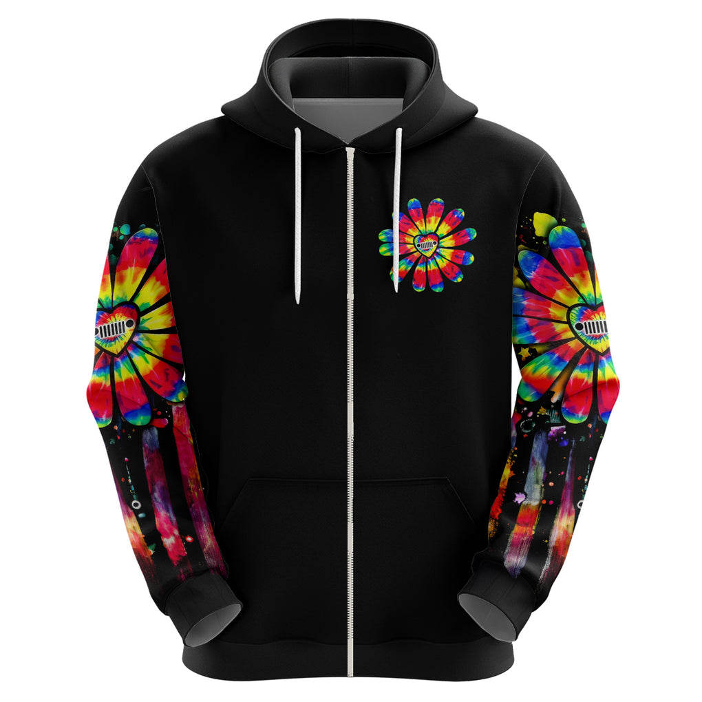 Hippie Jeep Zip Hoodie Daisy Jeep Girl