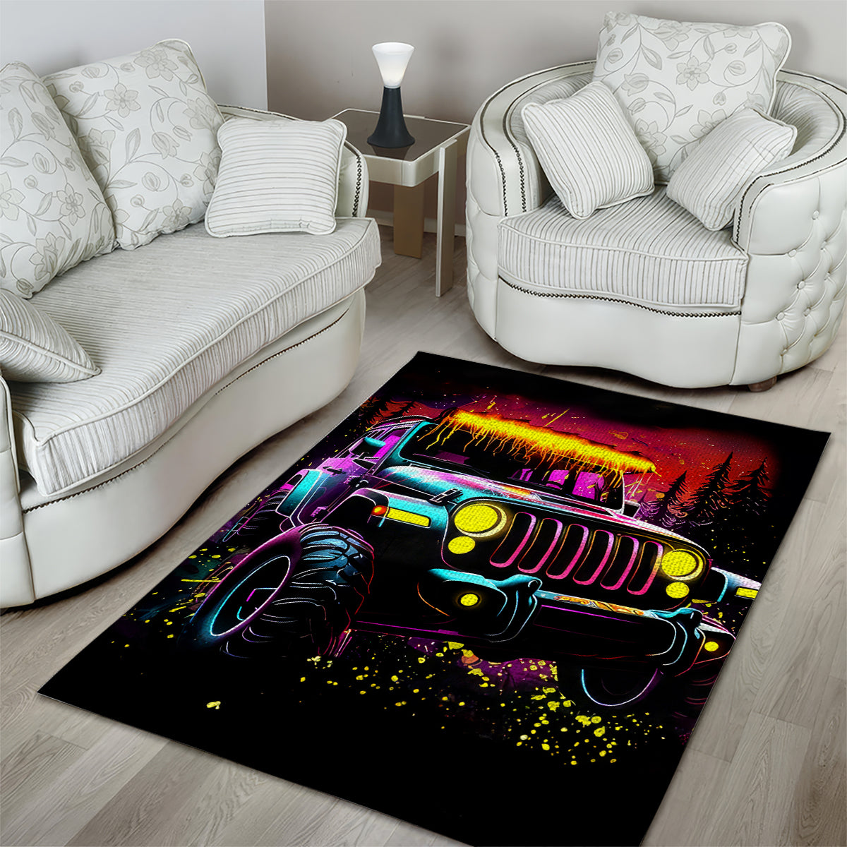 Glowing Jeep Area Rug Jeep Girl Iam Who Iam Your Approval Isn't Needed