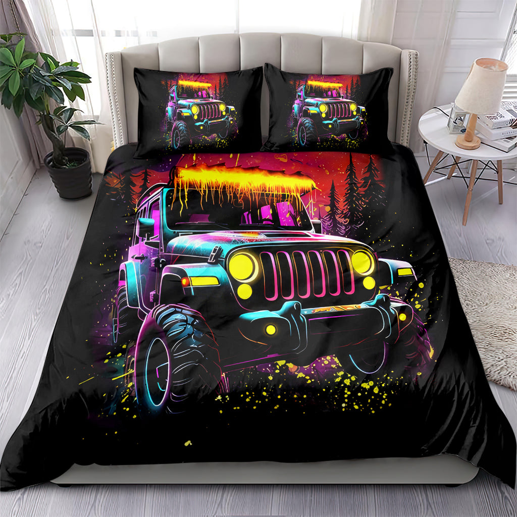 Glowing Jeep Bedding Set Jeep Girl Iam Who Iam Your Approval Isn't Needed