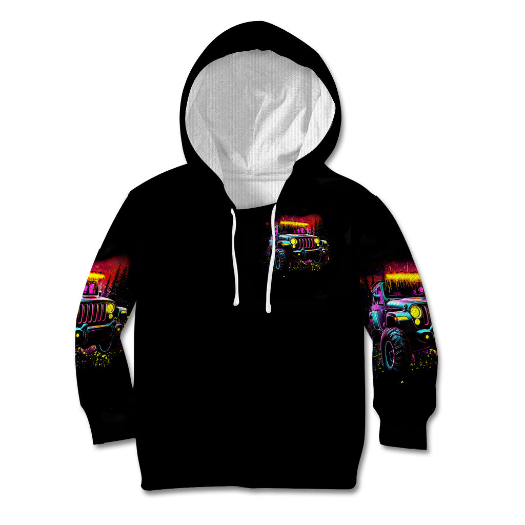 Glowing Jeep Kid Hoodie Jeep Girl Iam Who Iam Your Approval Isn't Needed