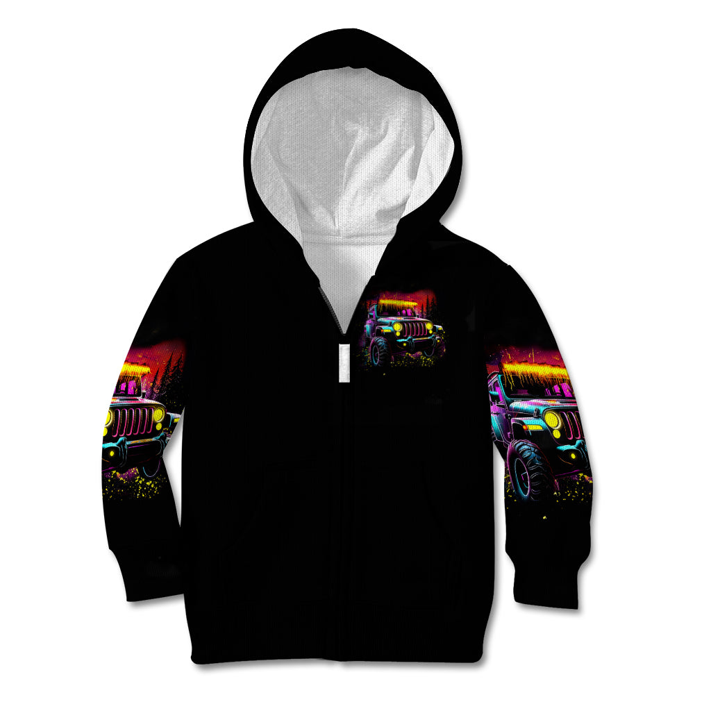 Glowing Jeep Kid Hoodie Jeep Girl Iam Who Iam Your Approval Isn't Needed