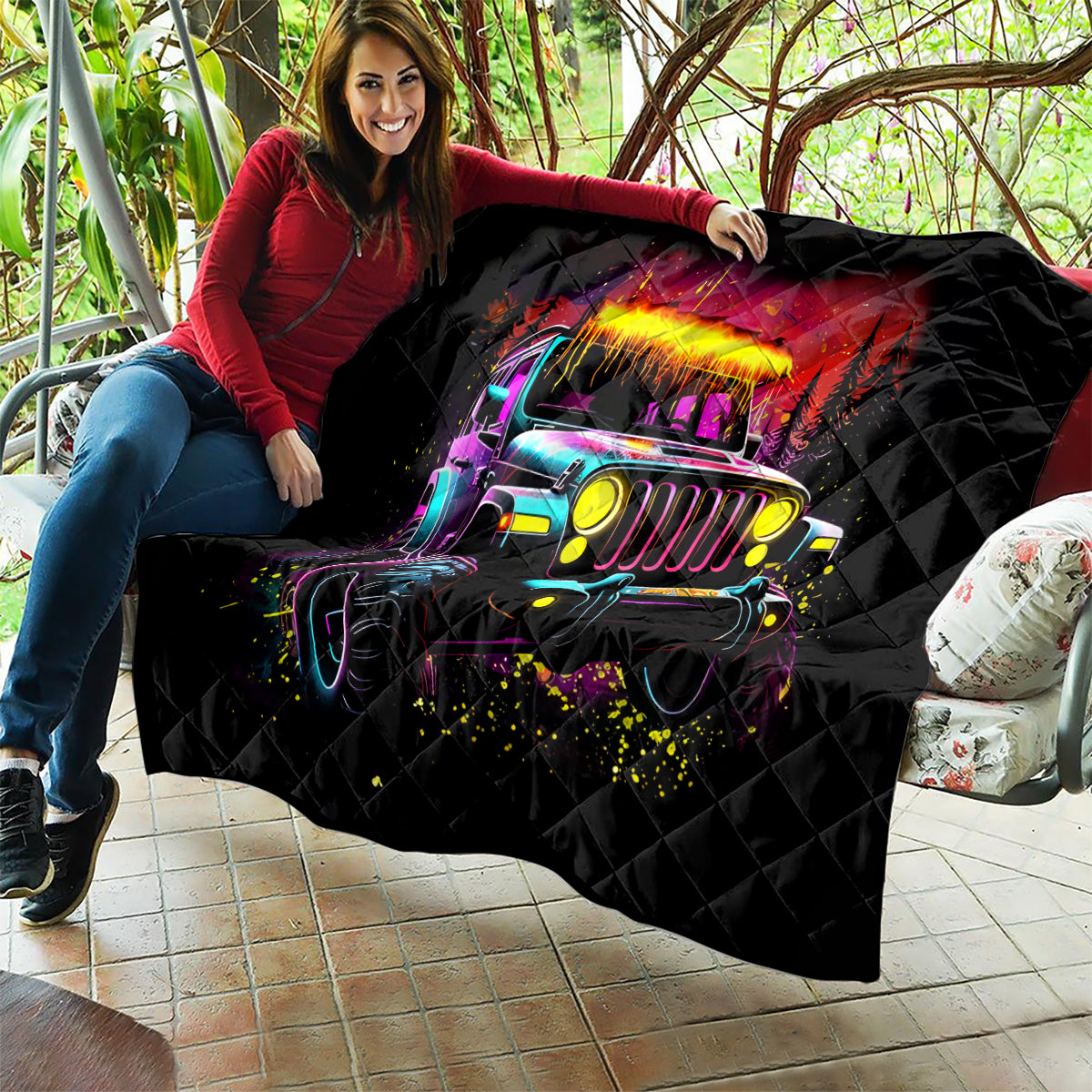 Glowing Jeep Quilt Jeep Girl Iam Who Iam Your Approval Isn't Needed