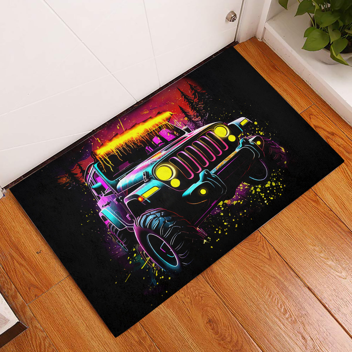 Glowing Jeep Rubber Doormat Jeep Girl Iam Who Iam Your Approval Isn't Needed