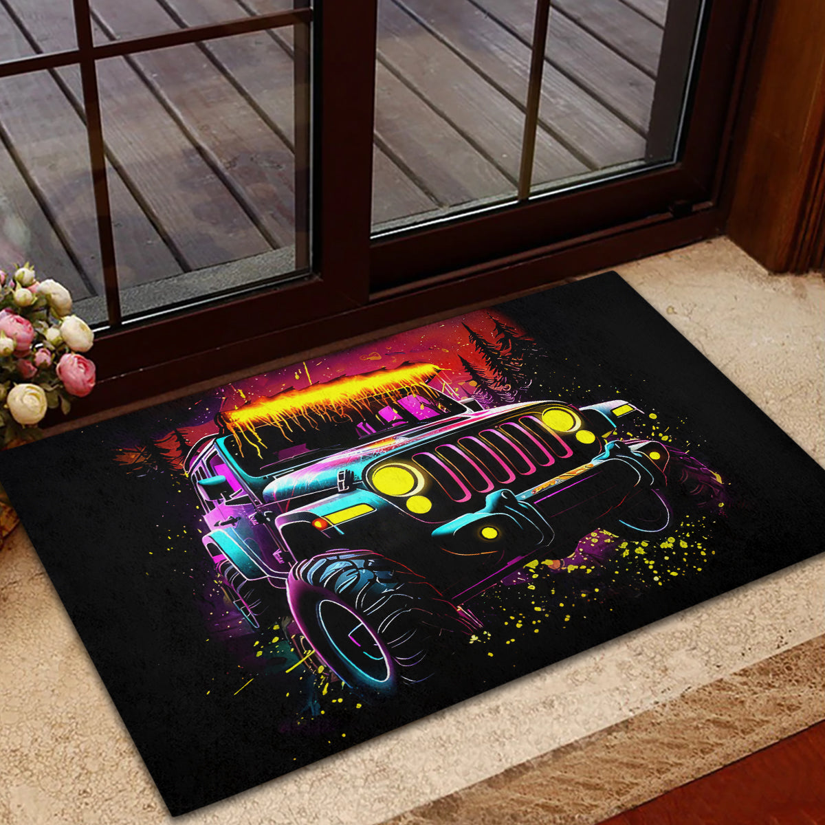 Glowing Jeep Rubber Doormat Jeep Girl Iam Who Iam Your Approval Isn't Needed