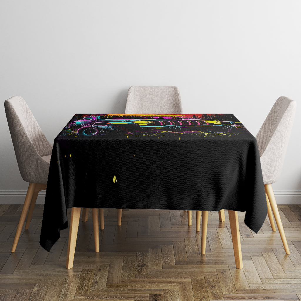 Glowing Jeep Tablecloth Jeep Girl Iam Who Iam Your Approval Isn't Needed
