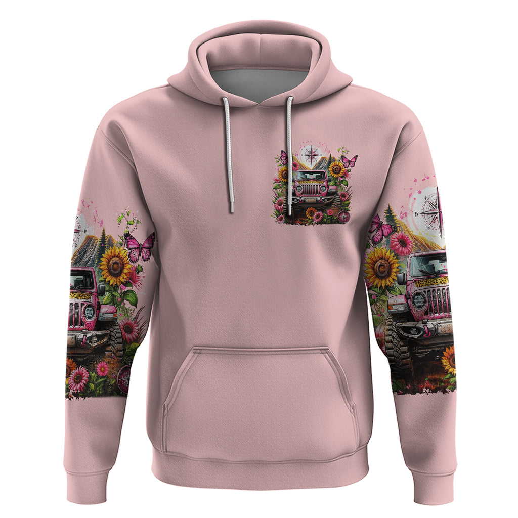 Flower Jeep Zip Hoodie Not All Who Wander Are Lost