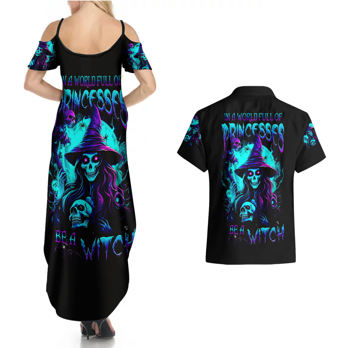 witch-skull-couples-matching-summer-maxi-dress-and-hawaiian-shirt-in-a-world-full-of-princess-be-a-witch