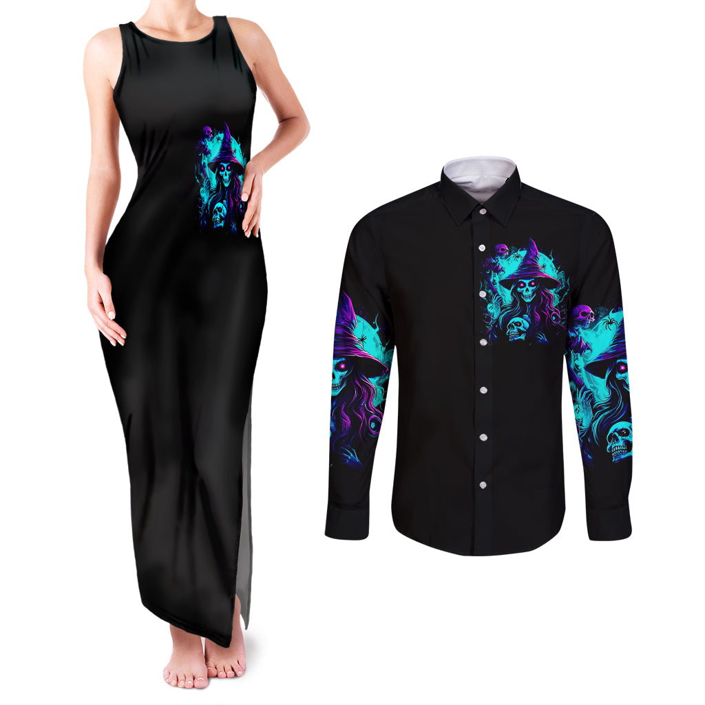 witch-skull-couples-matching-tank-maxi-dress-and-long-sleeve-button-shirts-in-a-world-full-of-princess-be-a-witch