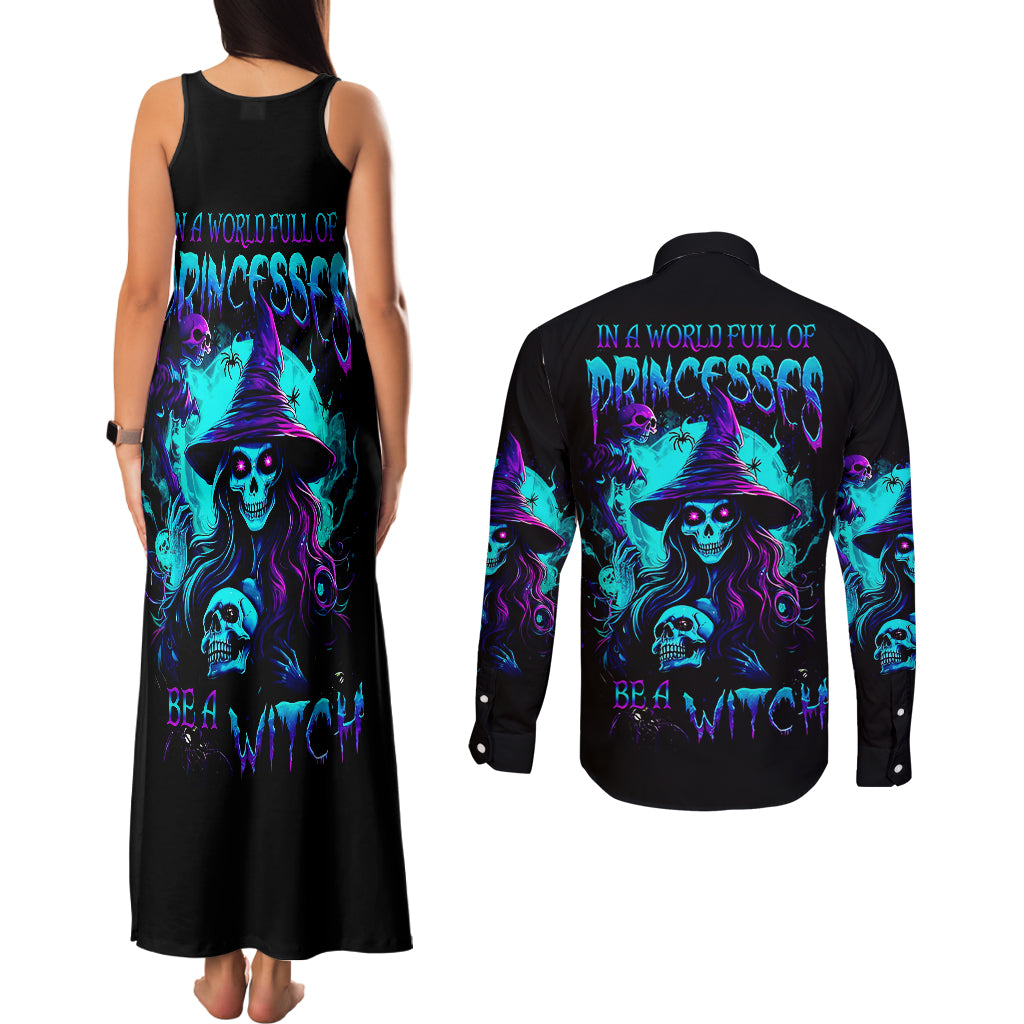 witch-skull-couples-matching-tank-maxi-dress-and-long-sleeve-button-shirts-in-a-world-full-of-princess-be-a-witch