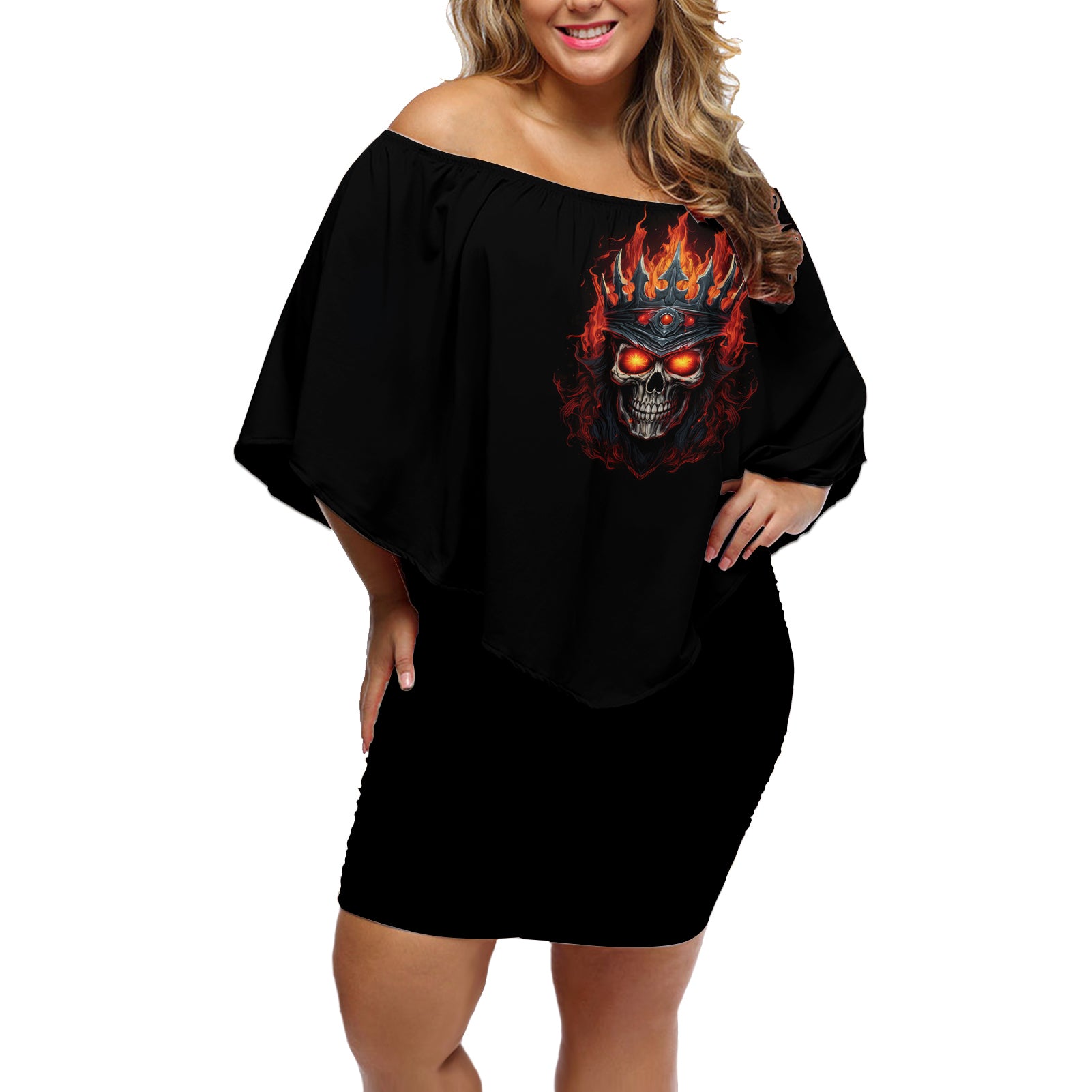 king-skull-off-shoulder-short-dress-dont-make-me-mad-then-tell-me-to-calm-down