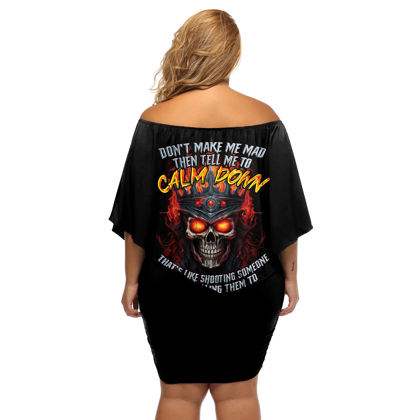 king-skull-off-shoulder-short-dress-dont-make-me-mad-then-tell-me-to-calm-down