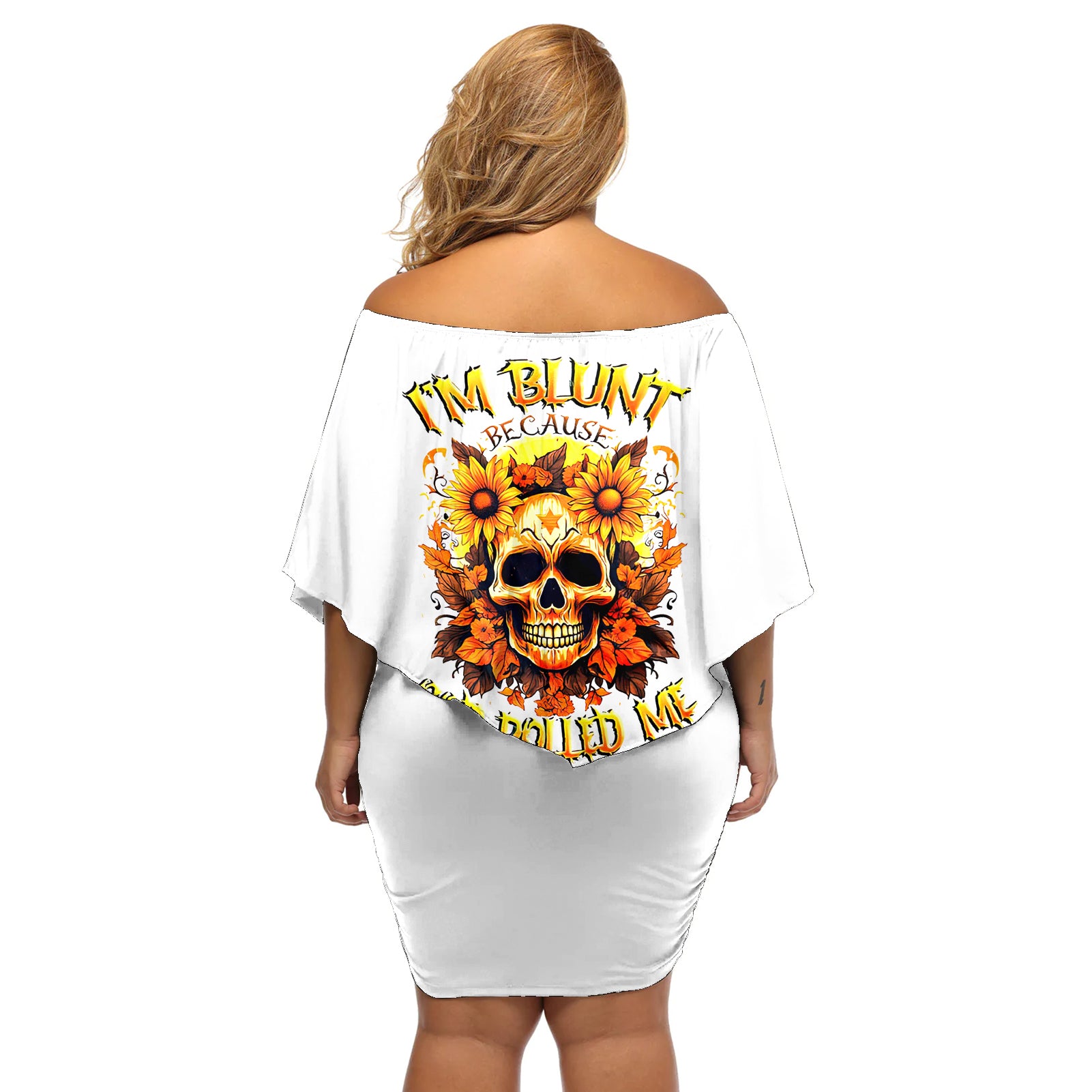 sunflower-skull-off-shoulder-short-dress-sunflower-im-blunt-because-god-rolled-me-that-way