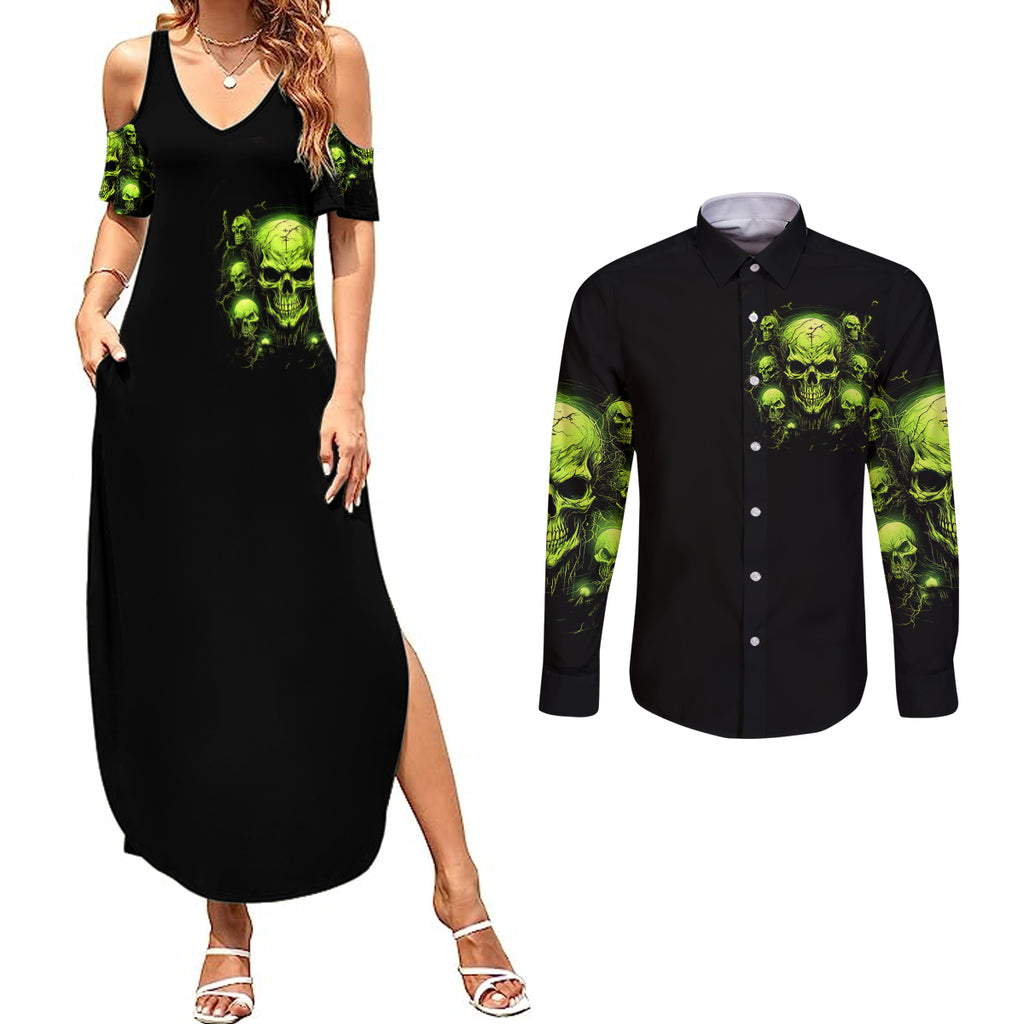 thunder-skull-couples-matching-summer-maxi-dress-and-long-sleeve-button-shirts-thunder-skull-i-never-alone-my-demon-with-me-247