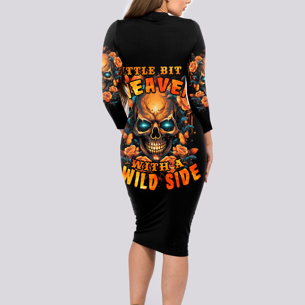 flower-skull-long-sleeve-bodycon-dress-litte-bit-of-heaven-with-a-wild-side