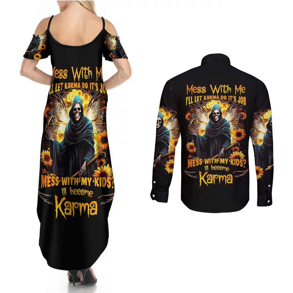 fairy-death-skull-couples-matching-summer-maxi-dress-and-long-sleeve-button-shirts-mess-with-me-ill-let-karma-do-its-job