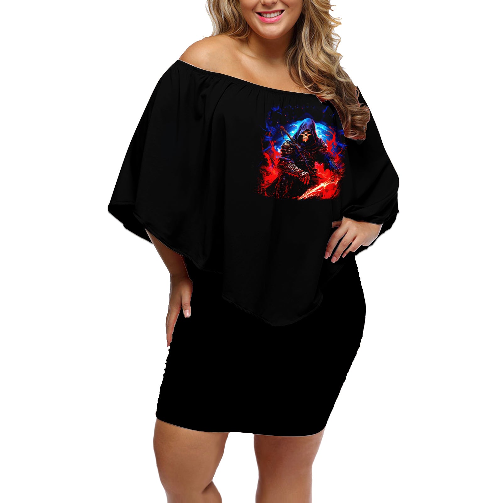 death-skull-off-shoulder-short-dress-of-course-im-going-to-hell