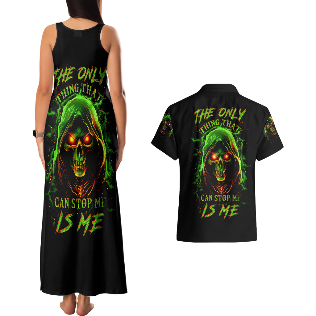 fire-death-skull-couples-matching-tank-maxi-dress-and-hawaiian-shirt-the-only-thing-that-can-stop-is-me