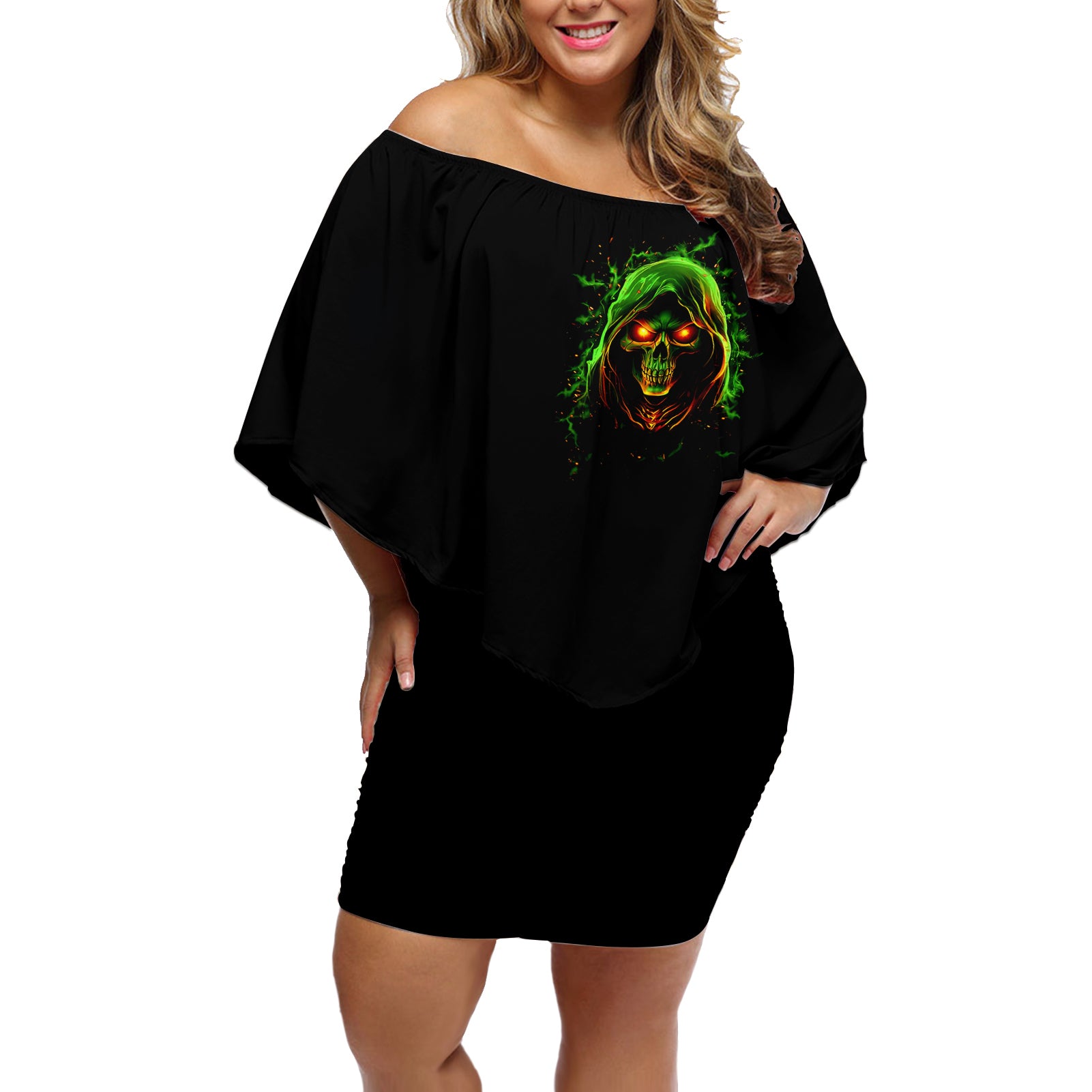 fire-death-skull-off-shoulder-short-dress-the-only-thing-that-can-stop-is-me