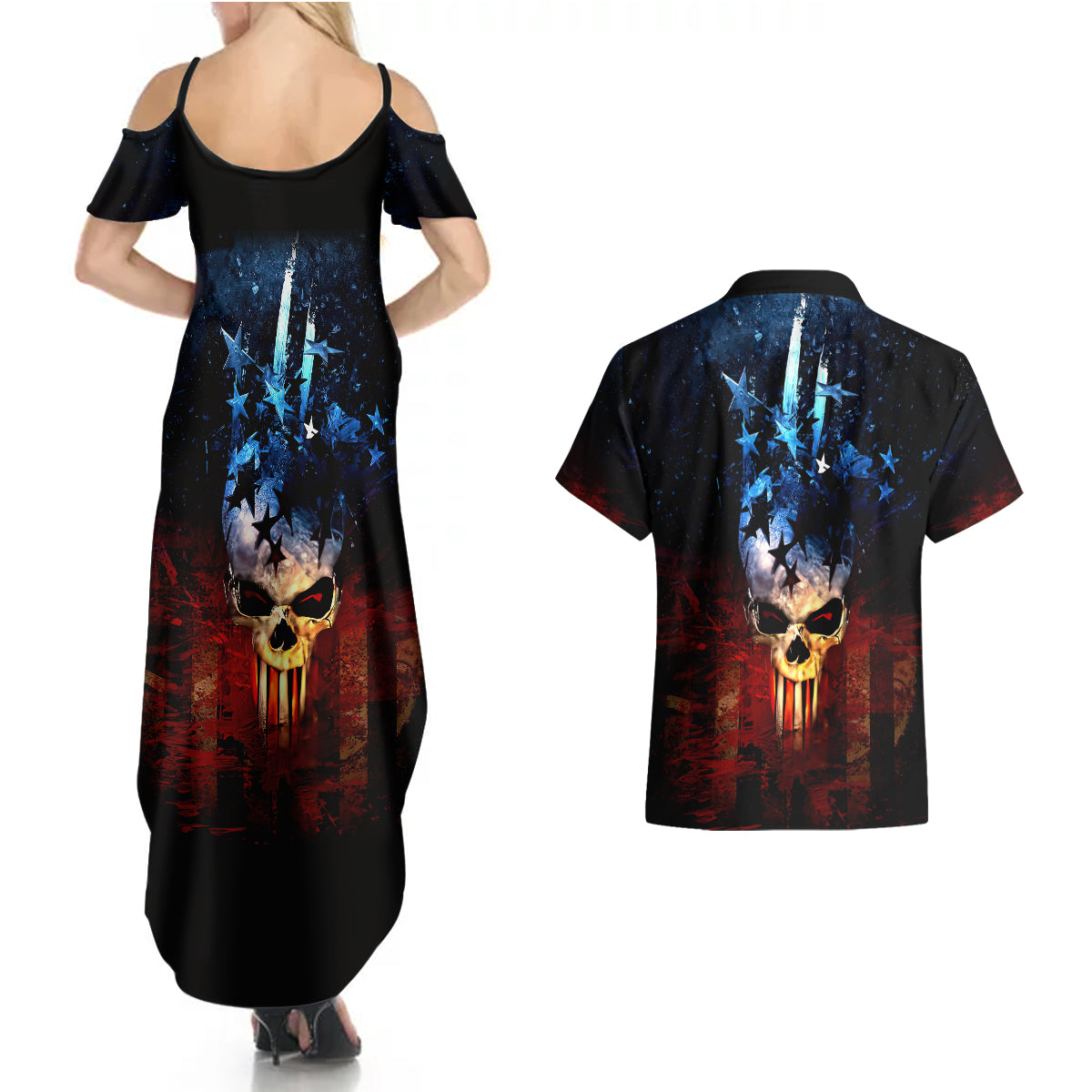 vintage-skull-couples-matching-summer-maxi-dress-and-hawaiian-shirt-american-skull-vintage
